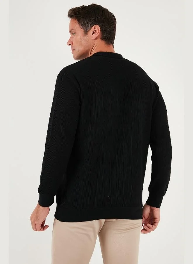 Buratti  Buratti Cotton Regular Fit Button-Down Polo Collar Sweatshirt Men's SWEAT 5905739 for Men | Best Price UAE