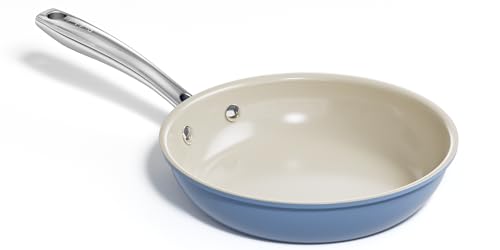 Redchef Ceramic Non Stick Egg Pans Nonstick Frying Pan Skillet 8 inch Cooking Pan Non Toxic with Stay Cool Handle for Induction PTFE PFAS PFOA Free DishwasherOven Safe Blue - Image 1
