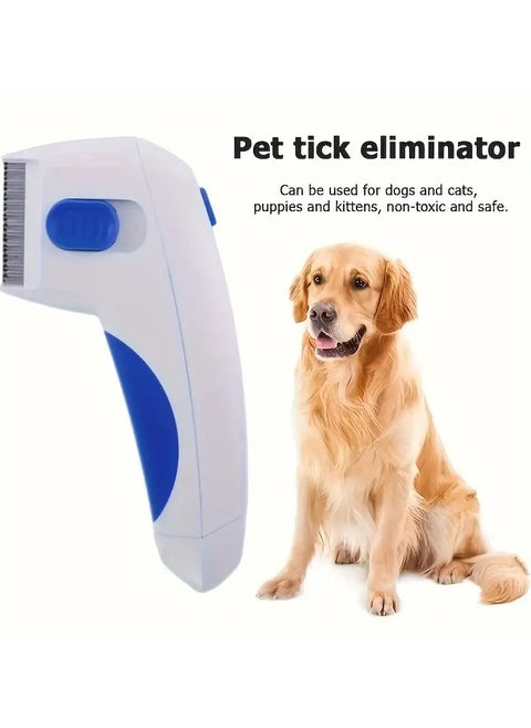 1pc Electric Flea & Tick Cleaning Comb for Dogs and Cats, PVC Material, Pet Safe Battery-Operated Flea and Tick Removal Brush for All Breeds