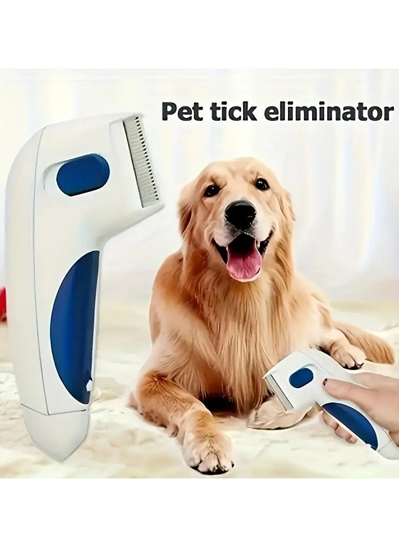Goolsky - 1pc Electric Flea & Tick Cleaning Comb for Dogs and Cats, PVC Material, Pet Safe Battery-Operated Flea and Tick Removal Brush for All Breeds - Image 1