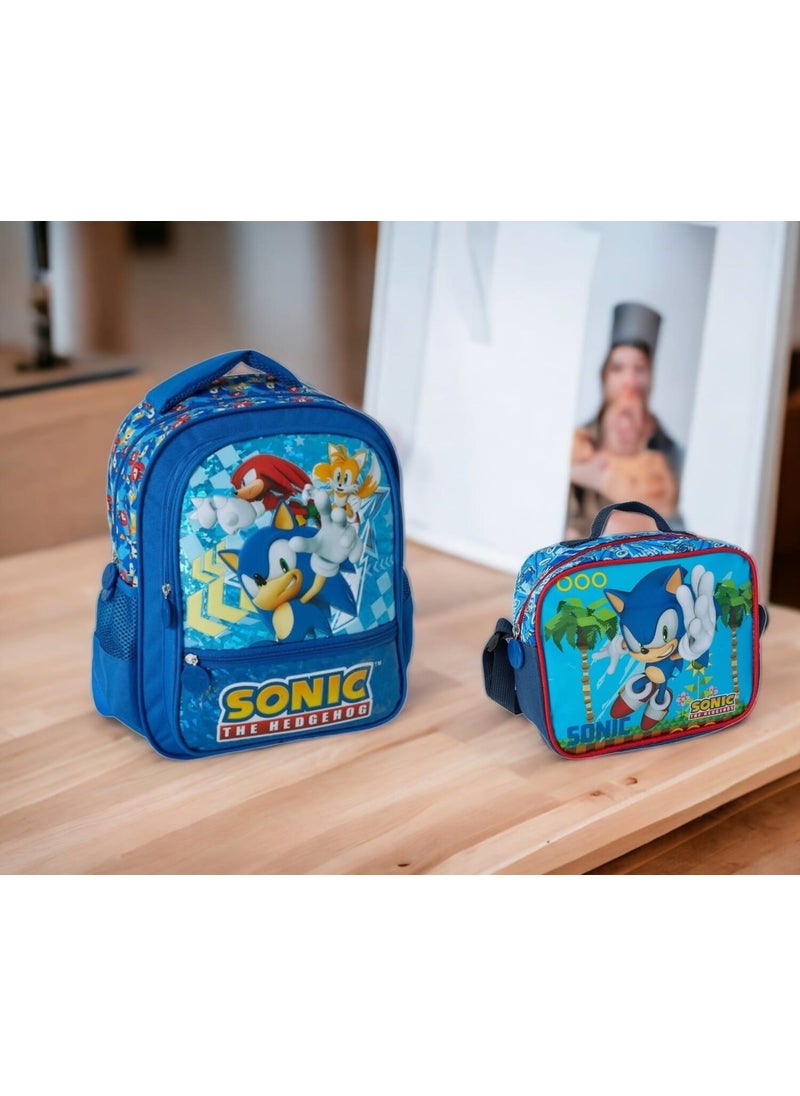 Bm Sonic Primary School Bag and Lunchbox  - Image 1