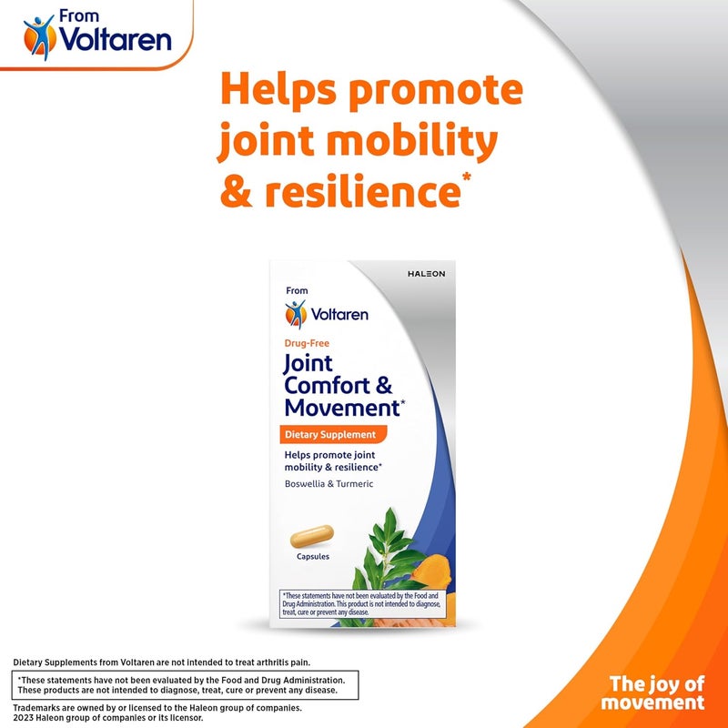 VOLTAREN مكمل غذائي فولتارين لراحة المفاصل والحركة مع البوسويلية والكركم لدعم المفاصل والحركة والمرونة 30 كبسولة - Image 2