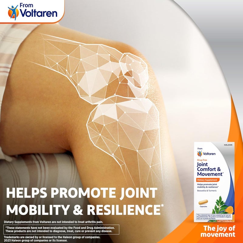 VOLTAREN مكمل غذائي فولتارين لراحة المفاصل والحركة مع البوسويلية والكركم لدعم المفاصل والحركة والمرونة 30 كبسولة - Image 4