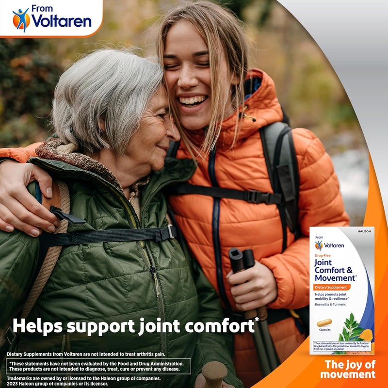 VOLTAREN مكمل غذائي فولتارين لراحة المفاصل والحركة مع البوسويلية والكركم لدعم المفاصل والحركة والمرونة 30 كبسولة - Image 3