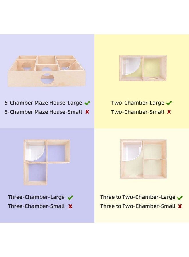 نيتينجيل صندوق حمام رمل للحيوانات الصغيرة من نايت أنجل - حاوية حمام رمل أكريليكية لغرفة الاستحمام وحاوية رمل حفر للهامستر والفئران والليمينغ والجربوع أو غيرها من الحيوانات الأليفة الصغيرة (على شكل مروحة، شفاف) - Image 2