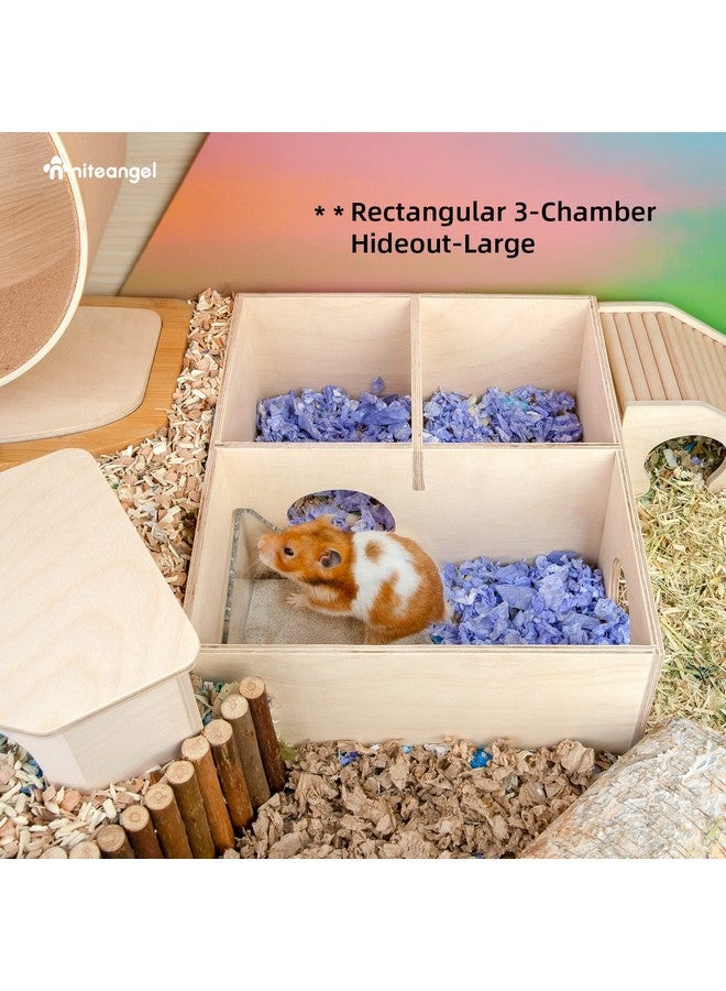 نيتينجيل صندوق حمام رمل للحيوانات الصغيرة من نايت أنجل - حاوية حمام رمل أكريليكية لغرفة الاستحمام وحاوية رمل حفر للهامستر والفئران والليمينغ والجربوع أو غيرها من الحيوانات الأليفة الصغيرة (على شكل مروحة، شفاف) - Image 4