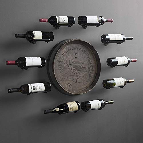 INDIAN DECOR 28271 Wall Mount Custom Design Iron Wine Bottle Holder Rack by for All Adult Beverages or Liquor Set of 3 Black - Image 2