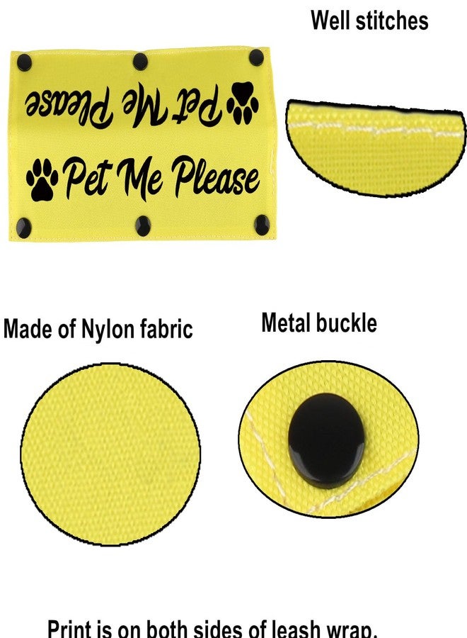 BLUPARK Funny Dog Leash Sleeve Pet Me Please Dog Leash Wrap Wrap Alert Hanging ID Patch Tag Pet Birthday Gift(Pet Me Please) (Pet Me Please-YE Sleeve) - Image 5