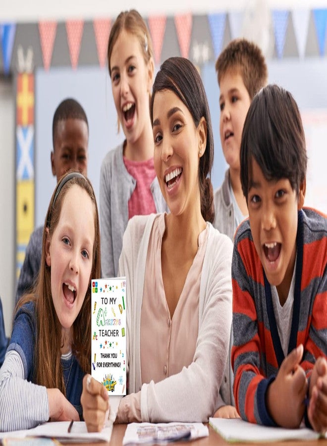 JUESMOS بطاقة شكر مضحكة للمعلم من JUESMOS مع ظرف - هدايا تقدير للمعلمين من النساء والرجال - بطاقة تهنئة بنهاية الفصل الدراسي - بطاقة شكر بنهاية العام - هدية تخرج للمعلمين من الطلاب - Image 2