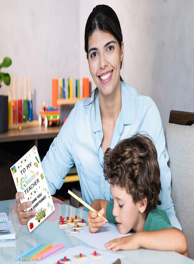 JUESMOS بطاقة شكر مضحكة للمعلم من JUESMOS مع ظرف - هدايا تقدير للمعلمين من النساء والرجال - بطاقة تهنئة بنهاية الفصل الدراسي - بطاقة شكر بنهاية العام - هدية تخرج للمعلمين من الطلاب - Image 3