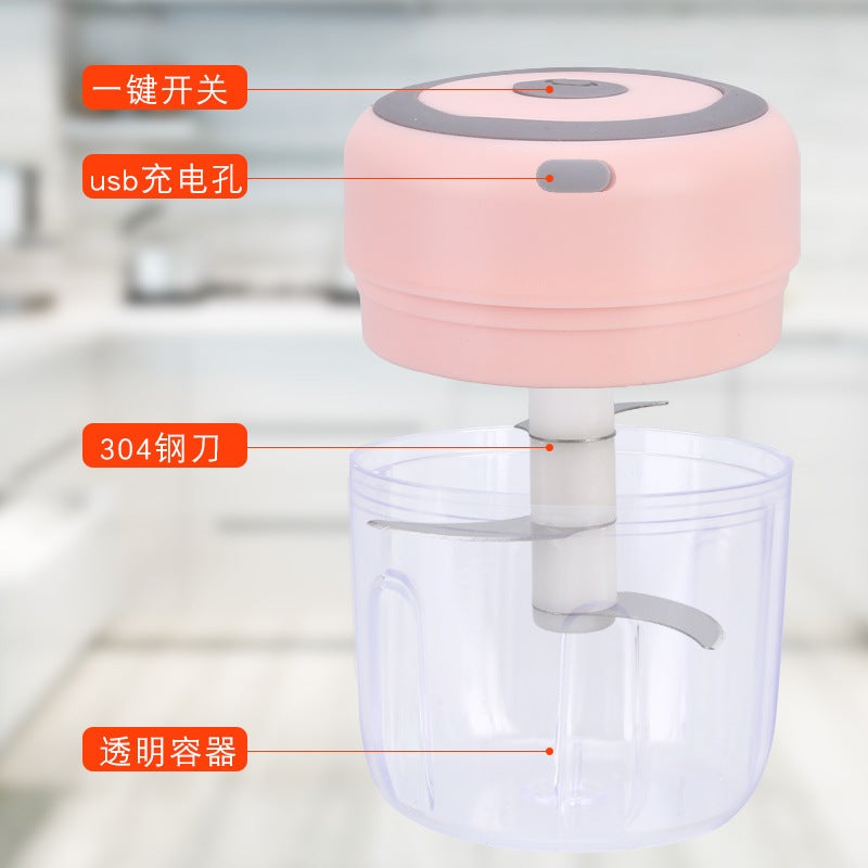 New Mini Wireless Electric Garlic Mixer Garlic Press Garlic Mixer Garlic Mixer Household Garlic Mixer Auxiliary Food Machine - Image 4