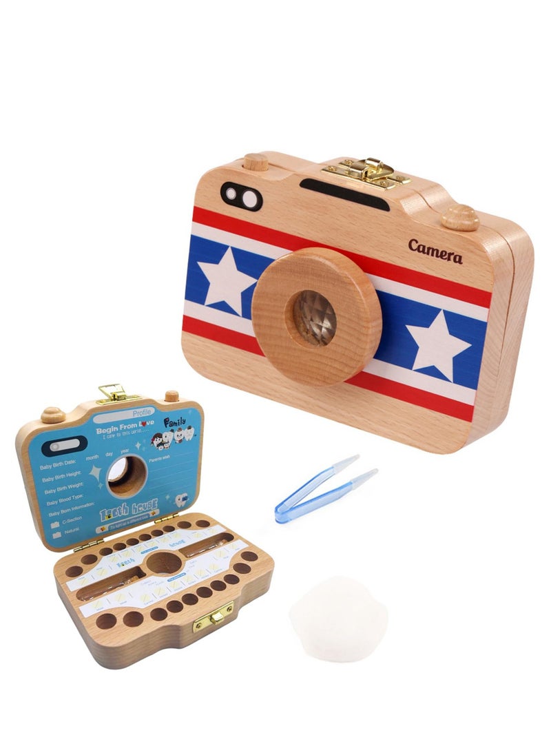 Excefore Tooth Keepsake Box,Tooth Holder for Kids' Lost Teeth, Baby Teeth Keepsake Container, Tooth Saver for Toothfairy Visits, Teeth Storage Holder for Precious Memories  - Image 1