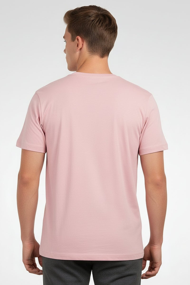 Hurley تي شيرت رجالي برقبة مستديرة وأكمام قصيرة بطبعة جرافيك، وردي - Image 4
