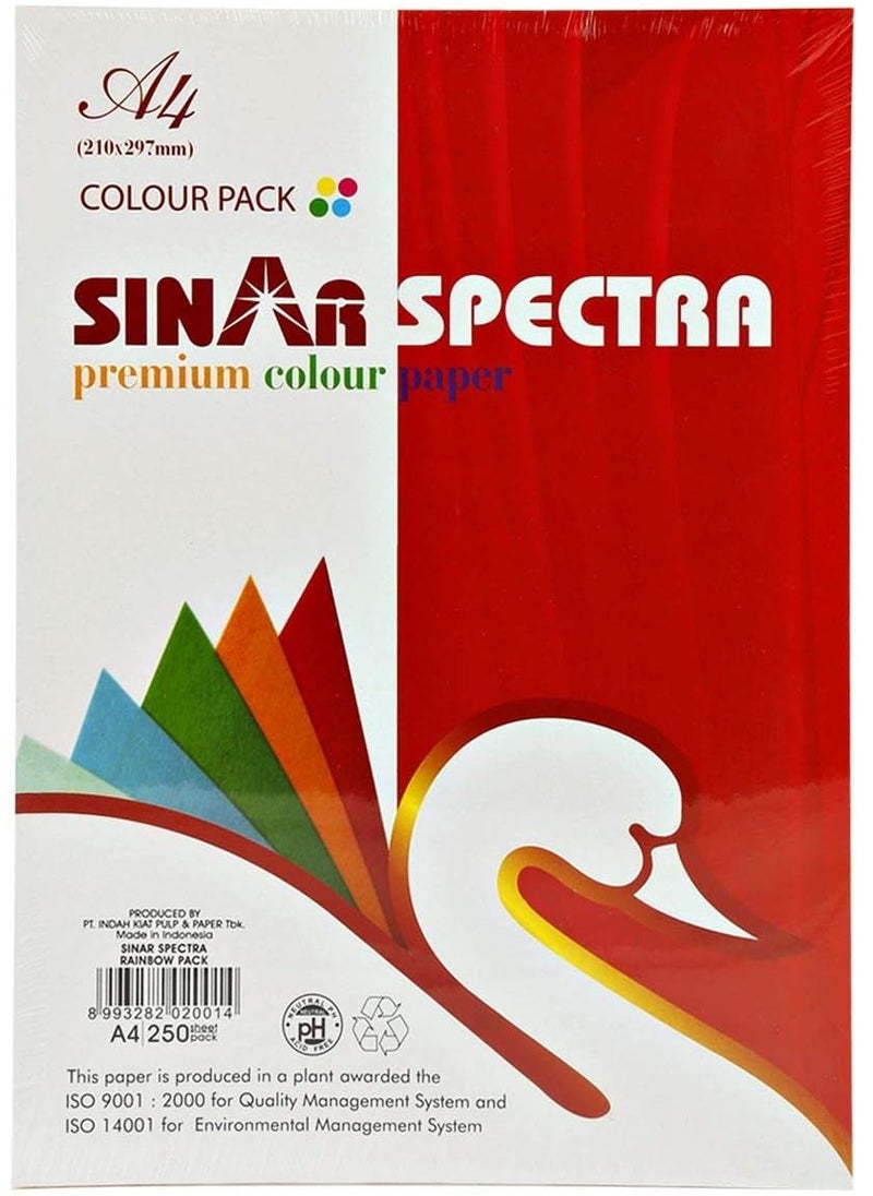 SINAR SPECTRA Sinar Spectra-A4 Colored Paper 80g 10 Assorted Color 100 Sheets 