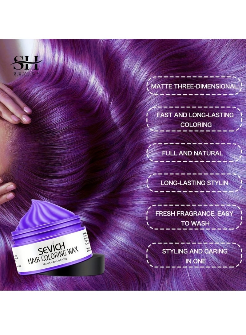 Sevich 120g Hair Coloring Wax Hair Style Dye Mud Hair Color Material for Temporary Hair Color Hair Dye Coloring Wax Washable Natural Instant Hair Color Cream Temporary Hair Dye Wax Yellow - Image 5
