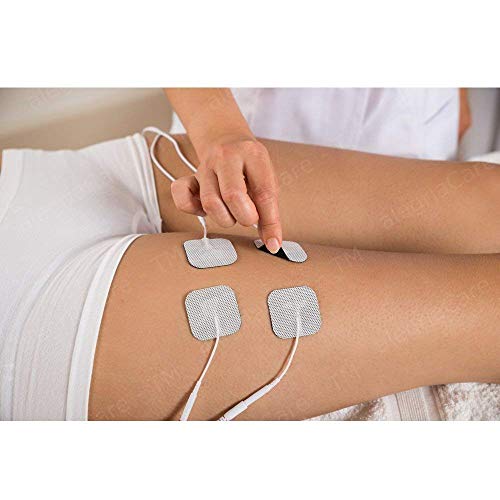 NARAYANI TRADERS Premium Self Adhesive Electrode Pads (White) – Reusable Replacement Pads for TENS, IFT, EMS & Pulse Massager Machines – Professional Physiotherapy Equipment with Universal 2mm Pin Connector (Pack of 1) - Image 4