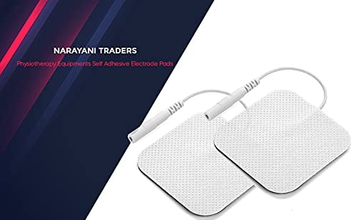 NARAYANI TRADERS Premium Self Adhesive Electrode Pads (White) – Reusable Replacement Pads for TENS, IFT, EMS & Pulse Massager Machines – Professional Physiotherapy Equipment with Universal 2mm Pin Connector (Pack of 1) - Image 2