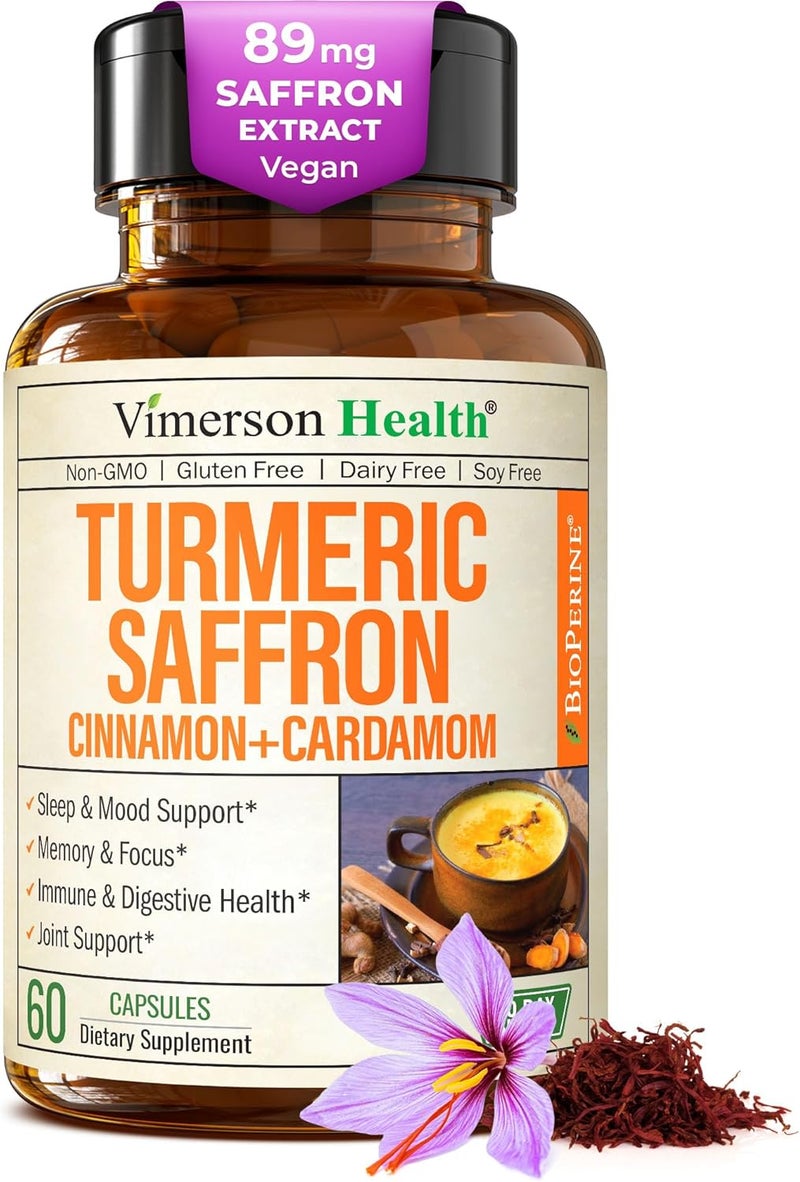Vimerson Health Turmeric Saffron Capsules for Men and Women