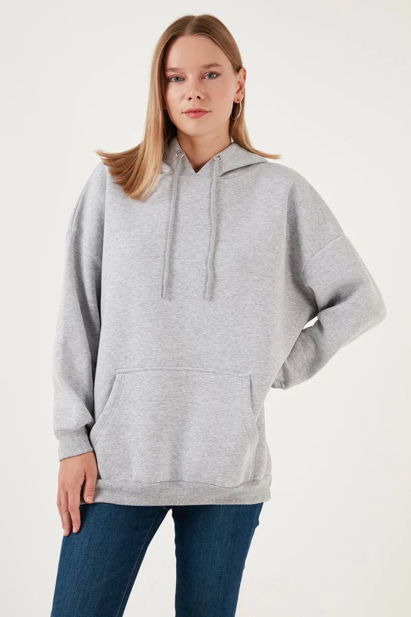 Lela Regular Fit Cotton Hooded Collar Rose Winter Sweat Women's SWEAT 5863854