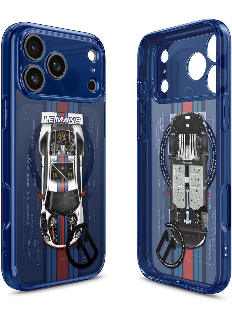 Spigen Ultra Hybrid MagFit for iPhone 17 Pro MAX Case Cover with MagSafe [3D Spatial Effect with Hexa-Layer Print] - C11 Le Mans - Image 1