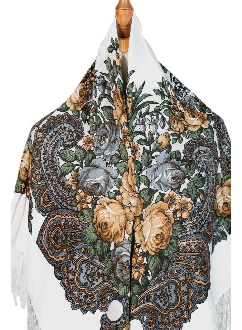 دىدانيالا شال نسائي بشراريب من القطن من أوروبا الشرقية من أليفتينا - Image 4