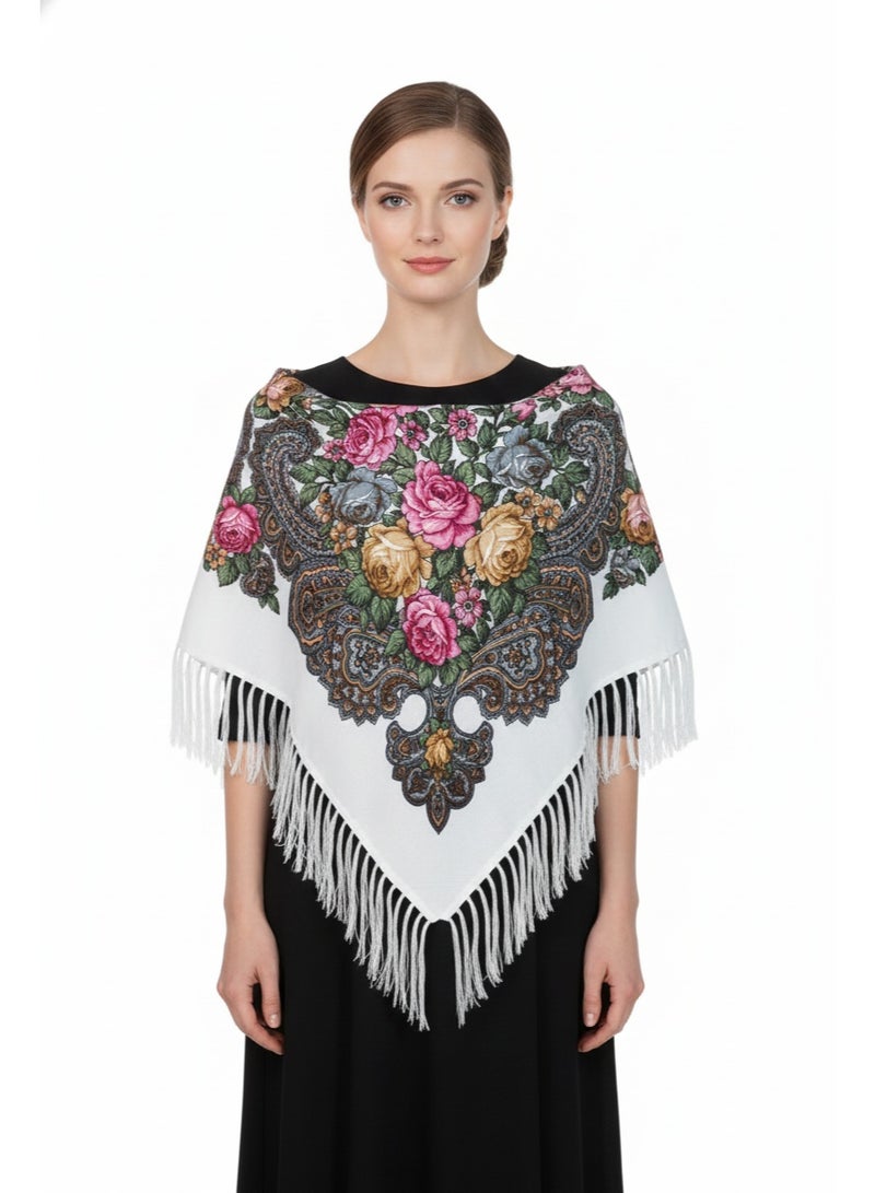 دىدانيالا شال نسائي بشراريب من القطن من أوروبا الشرقية من أليفتينا - Image 5