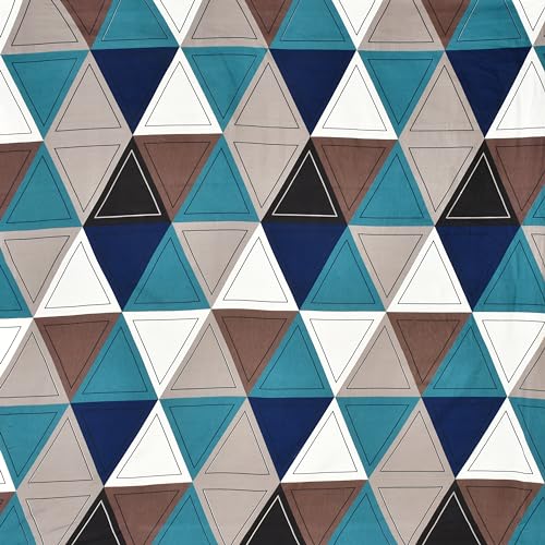 SHOMES Premium Cotton Flat Double Bedsheets with 2 King Size Pillow Covers | Double Bed Breathable | Wrinklefree | Ultrasoft 220 TC Supersoft | 100x90 Inches, 7X7.5 Feet | Geometric Multicolor - Image 4