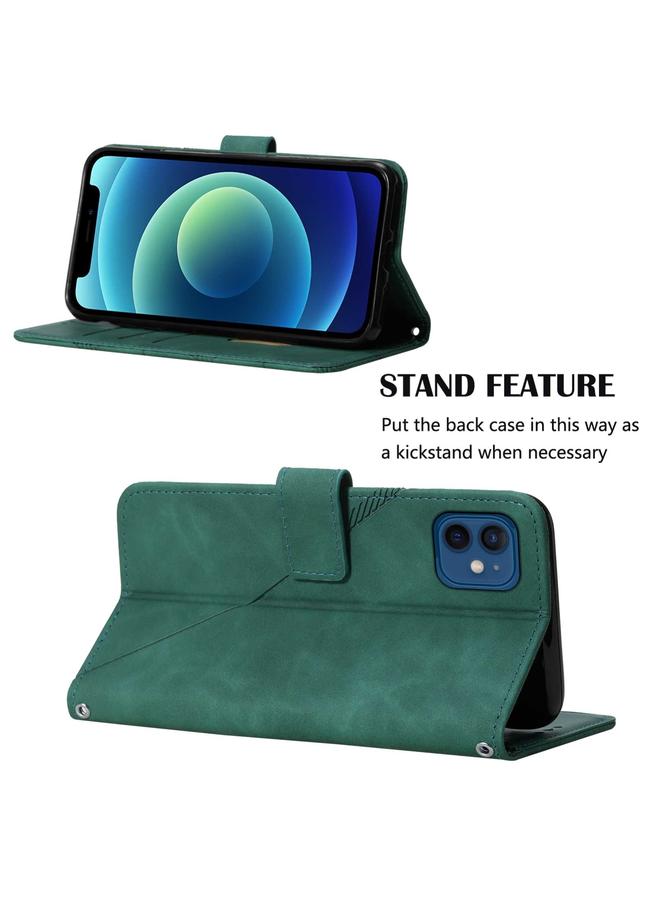 Zaboon Case For iPhone 12 mini Crossbody 3D Embossed Flip Leather Phone Case - Image 5