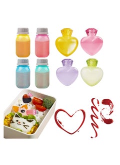 SYOSI 8 Pieces Mini Condiment Bottles for Lunch Box, Mini Ketchup Bottle for Kids Lunches, Cute Colorful Plastic Squeeze Sauces Containers for Boy Girl School Bento Box Accessories