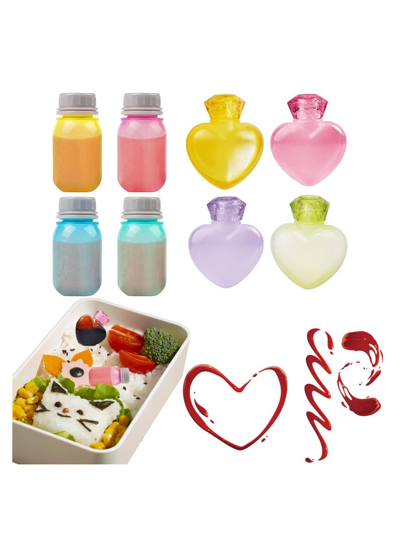 SYOSI - SYOSI 8 Pieces Mini Condiment Bottles for Lunch Box, Mini Ketchup Bottle for Kids Lunches, Cute Colorful Plastic Squeeze Sauces Containers for Boy Girl School Bento Box Accessories - Image 1