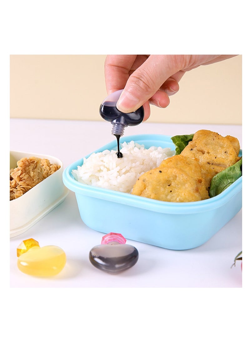 SYOSI - SYOSI 8 Pieces Mini Condiment Bottles for Lunch Box, Mini Ketchup Bottle for Kids Lunches, Cute Colorful Plastic Squeeze Sauces Containers for Boy Girl School Bento Box Accessories - Image 1
