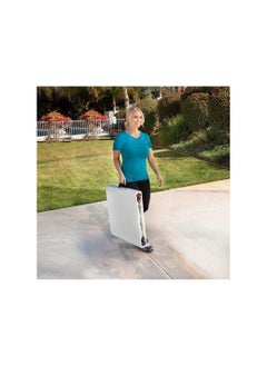 Phone Planet Lifetime 4428 Height Adjustable Craft Camping and Utility Folding Table, 4 ft, 4'/48 x 24, White Granite  - Image 5