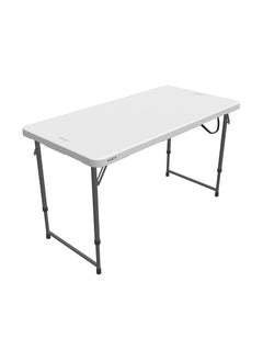 Phone Planet Lifetime 4428 Height Adjustable Craft Camping and Utility Folding Table, 4 ft, 4'/48 x 24, White Granite  - Image 1