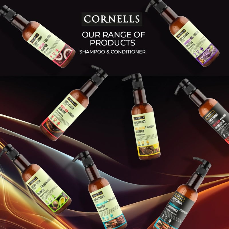 CORNELLS WELLNESS Cornells Super Foods For Hair Chai Seeds Almond Shampoo 500ml | For Men & Women | Volumizing | Sulphate & Paraben Free | Hair Care - Image 4