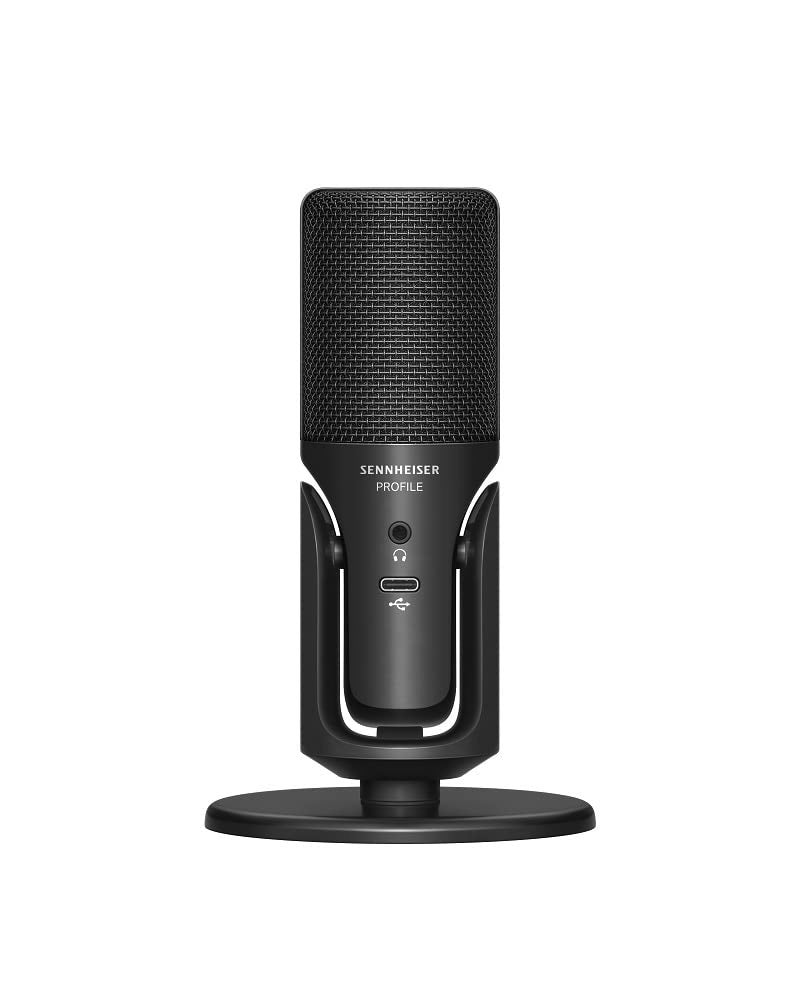 Sennheiser ميكروفون سنهايزر الاحترافي - ميكروفون مكثف كارديويد USB وحامل طاولة، كابل USB-C بطول 1.2 م - زر كتم، مدخل سماعة رأس مدمج، تحكم في الكسب والمزج والصوت، لجهاز الكمبيوتر وماك، أسود - Image 2