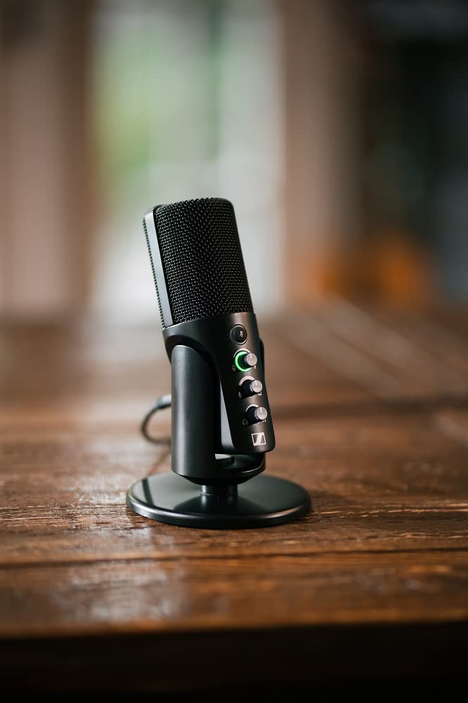 Sennheiser ميكروفون سنهايزر الاحترافي - ميكروفون مكثف كارديويد USB وحامل طاولة، كابل USB-C بطول 1.2 م - زر كتم، مدخل سماعة رأس مدمج، تحكم في الكسب والمزج والصوت، لجهاز الكمبيوتر وماك، أسود - Image 5