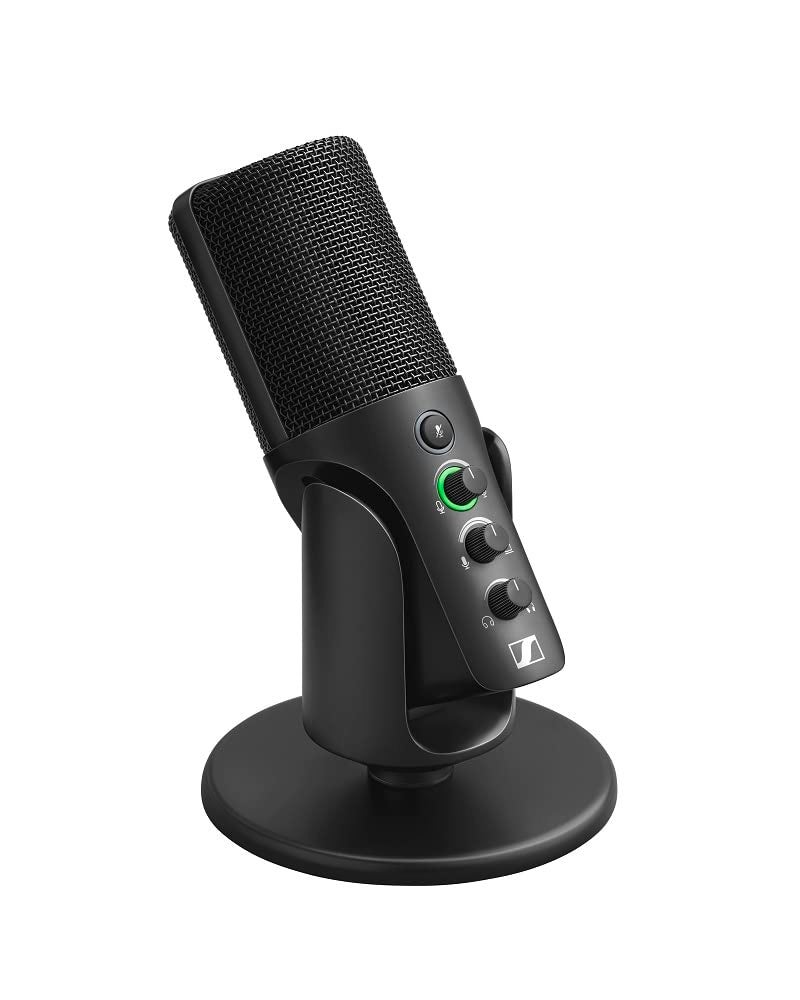 Sennheiser ميكروفون سنهايزر الاحترافي - ميكروفون مكثف كارديويد USB وحامل طاولة، كابل USB-C بطول 1.2 م - زر كتم، مدخل سماعة رأس مدمج، تحكم في الكسب والمزج والصوت، لجهاز الكمبيوتر وماك، أسود - Image 3