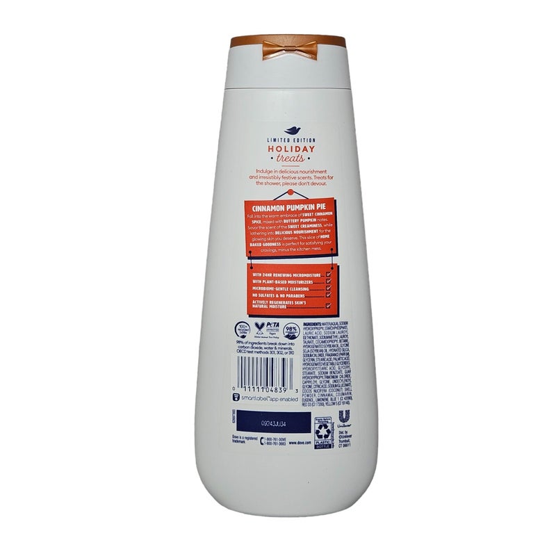 Dove Limited Edition Holiday Treats Body Wash Cinnamon Pumpkin Pie for Deep Nourishment 20 oz - Image 2