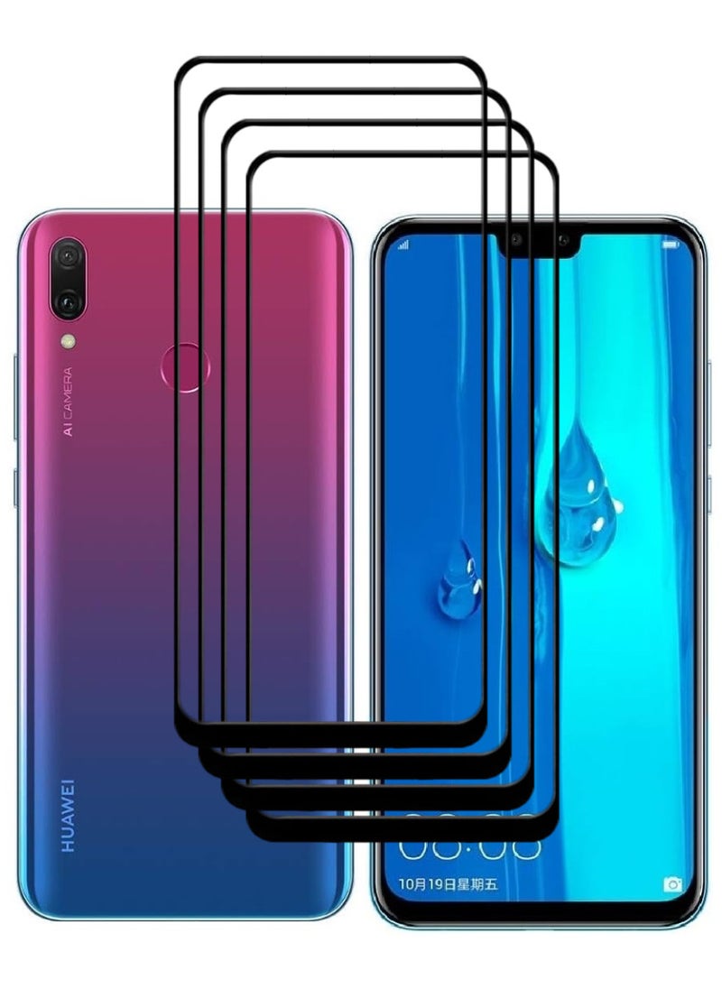 ACLIX 4 Pieces Antistatic ESD Dustproof Premium Quality High Definition Tempered Glass Screen Protector Designed For Huawei Y9 (2019) - Image 1