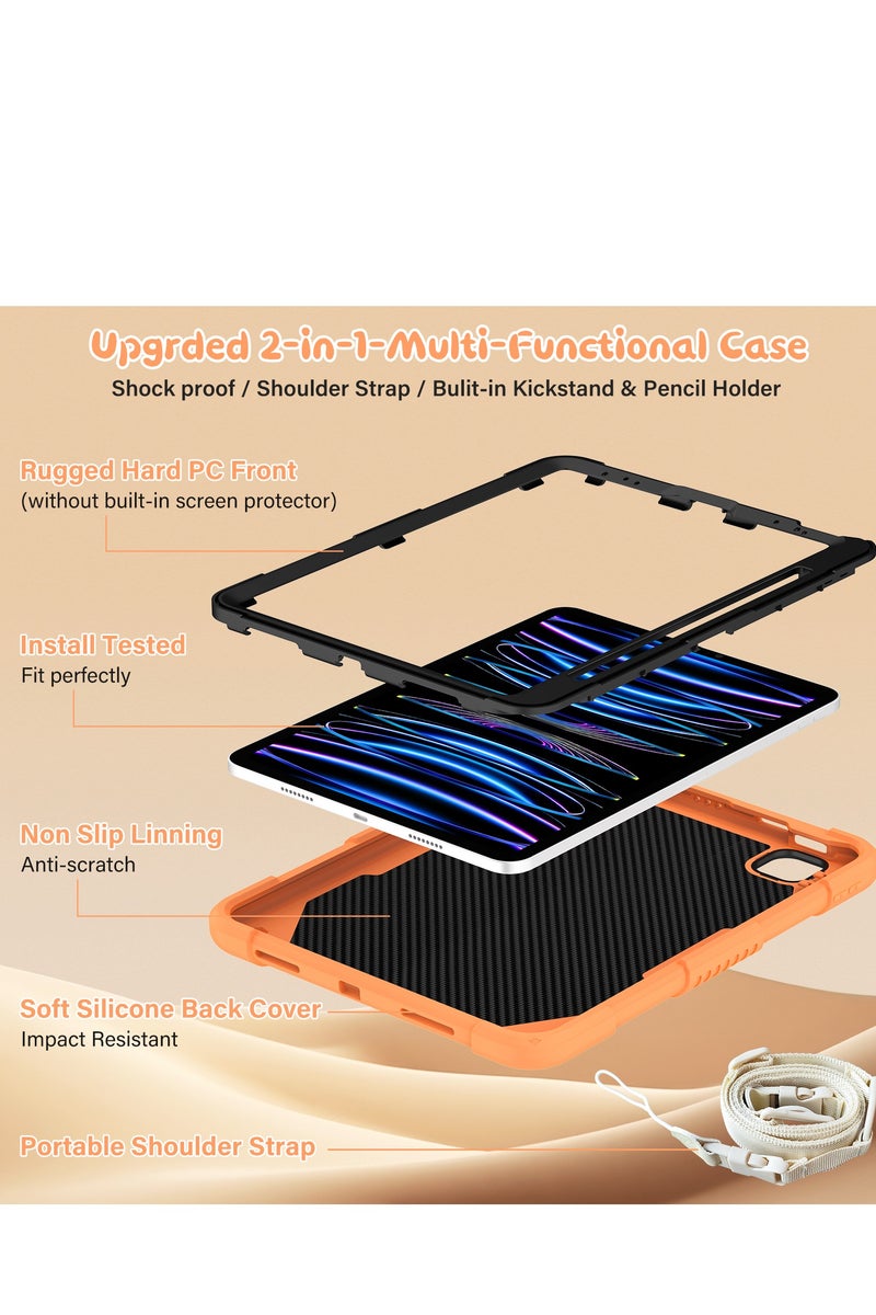 Compatible with Pro11-Air4-Air5 Protective Case with erfly Wing Stand, 3D Heavy Duty Rugged Shockproof Full Body Protection Tablet Case (Suitable for Kids) - Image 4