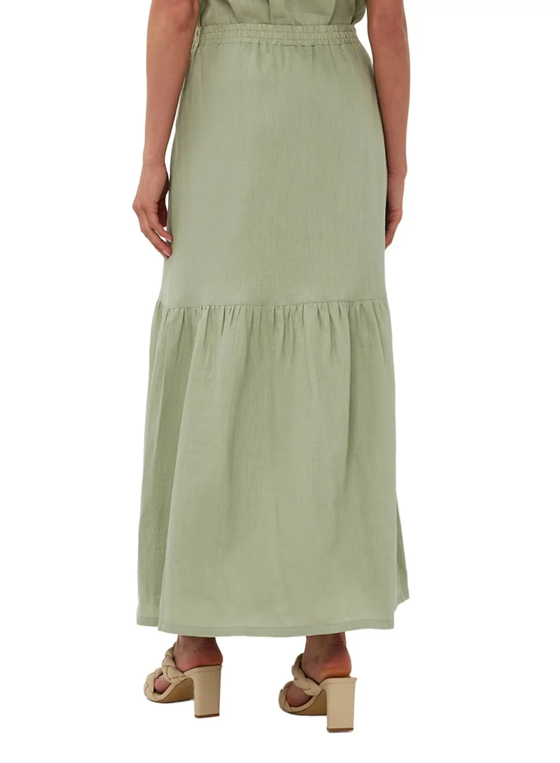 Esqualo Green Esqualo Linen Skirt Long for Women | Best Price UAE