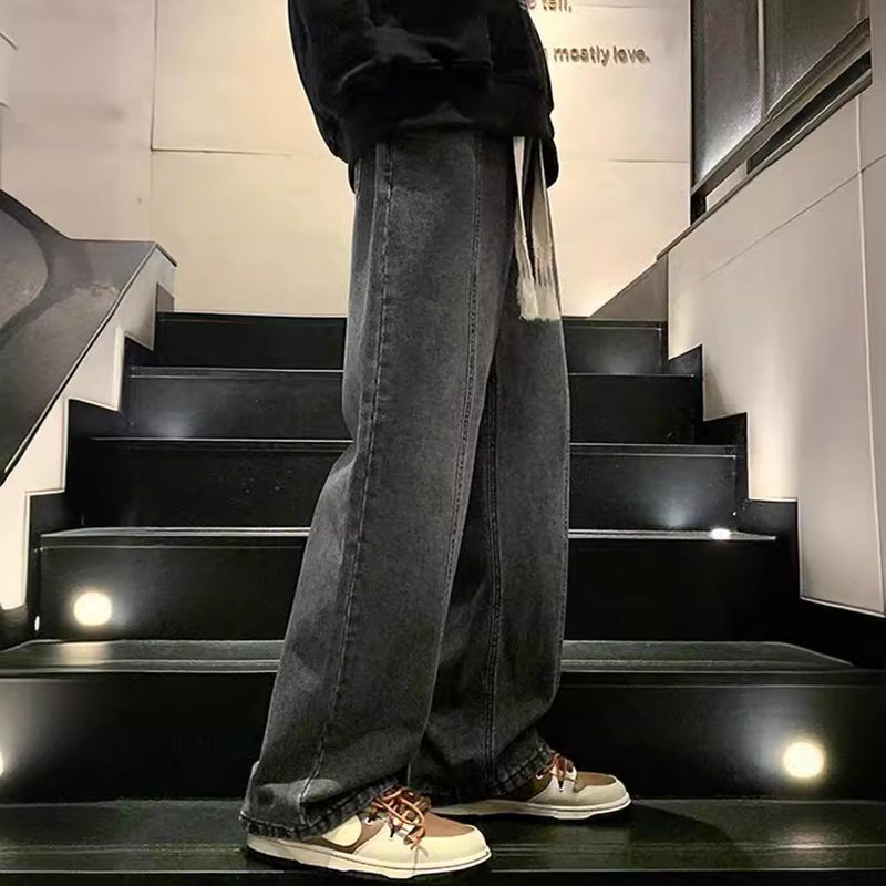 Jeans Men'S American Style High Street Vibe Boys Pants Trendy Brand Trousers Summer Retro Casual Straight Pants - Image 5