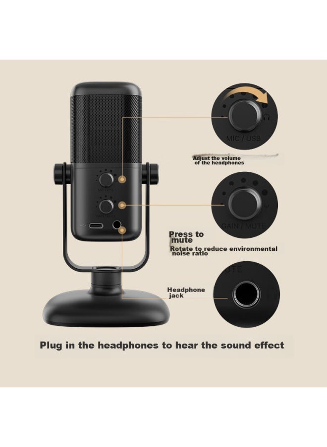 Saramonic سارامونيك SR-MV2000 ميكروفون احترافي، ميكروفون بطاقة صوت الكمبيوتر، ميكروفون USB للألعاب، ميكروفون مكثف لسطح المكتب للتعليق الصوتي، مصمم خصيصًا للبث المباشر - Image 3