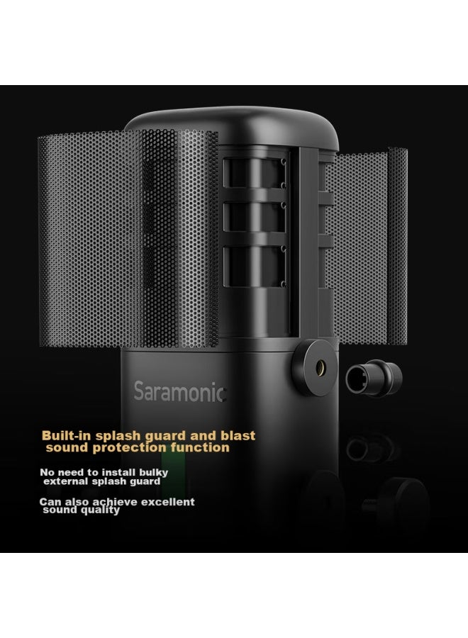 Saramonic سارامونيك SR-MV2000 ميكروفون احترافي، ميكروفون بطاقة صوت الكمبيوتر، ميكروفون USB للألعاب، ميكروفون مكثف لسطح المكتب للتعليق الصوتي، مصمم خصيصًا للبث المباشر - Image 4