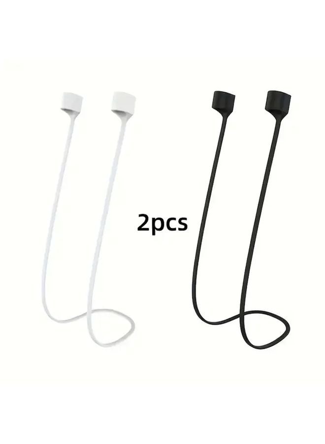 2 Pack Black and White Magnetic Anti Lost Neck Cord for Wireless Earbuds - Image 1