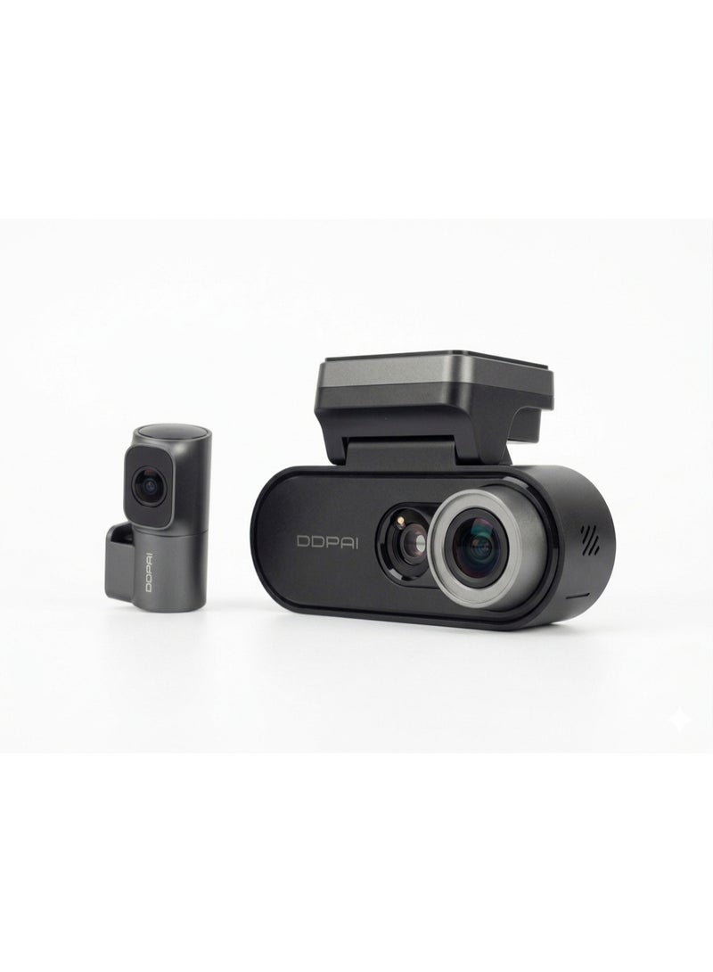 DDPAI N5 Dual Dash Cam 4K HDR - Front and Rear Dual Channel, Built-in 32GB eMMC Storage, Smart Voice Control, Built-in GPS & Wi-Fi Tracking. - Image 1