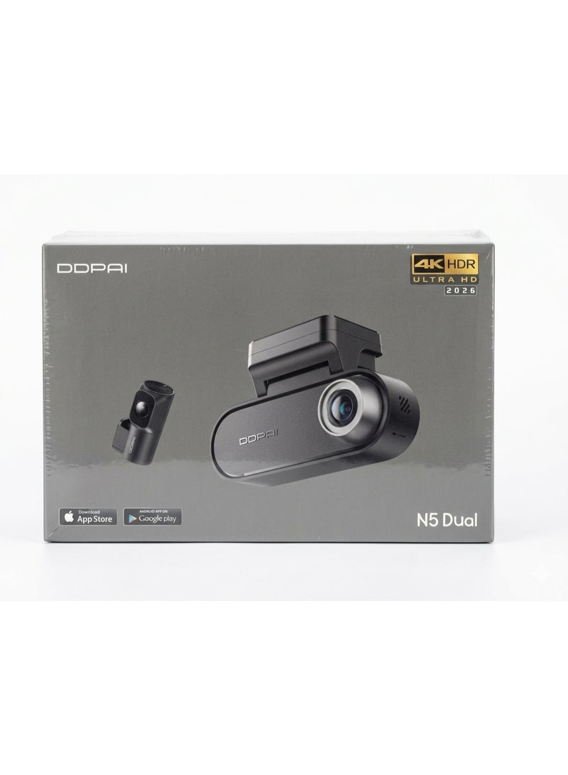 DDPAI N5 Dual Dash Cam 4K HDR - Front and Rear Dual Channel, Built-in 32GB eMMC Storage, Smart Voice Control, Built-in GPS & Wi-Fi Tracking. - Image 5