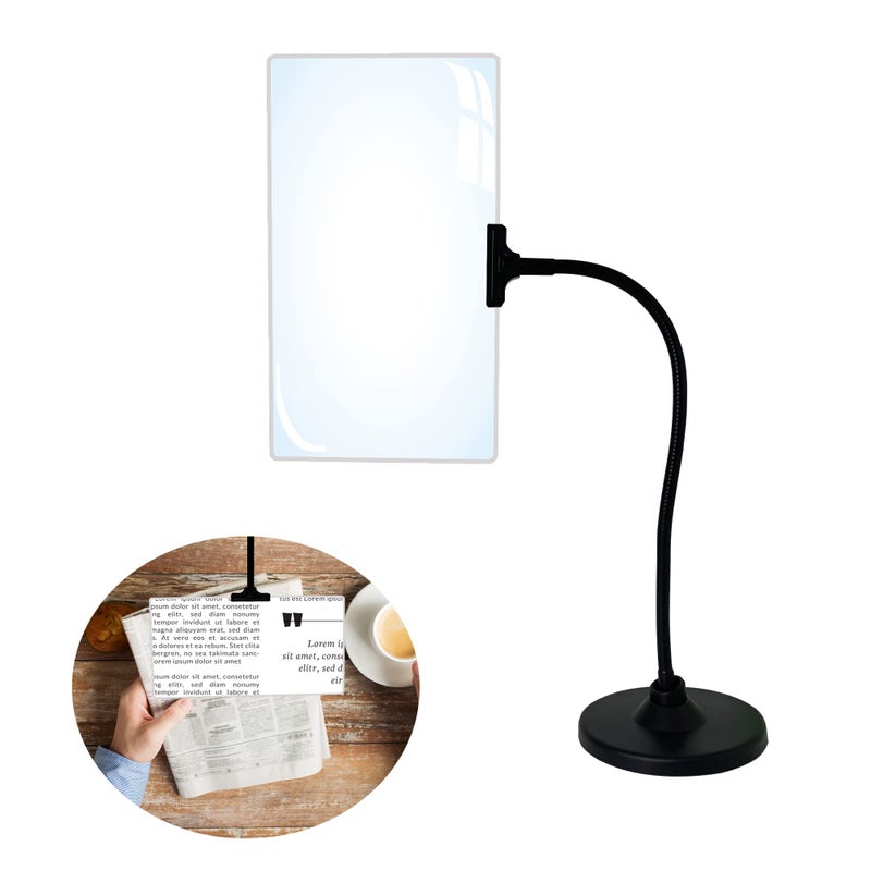 Large Magnifying Glass with Stand Hands Free Floor Magnifier Flexible Full Book Page Magnifying Gifts for Reading Painting Sewing Phone for Seniors Kids The Visually Impaired 4X 10x6