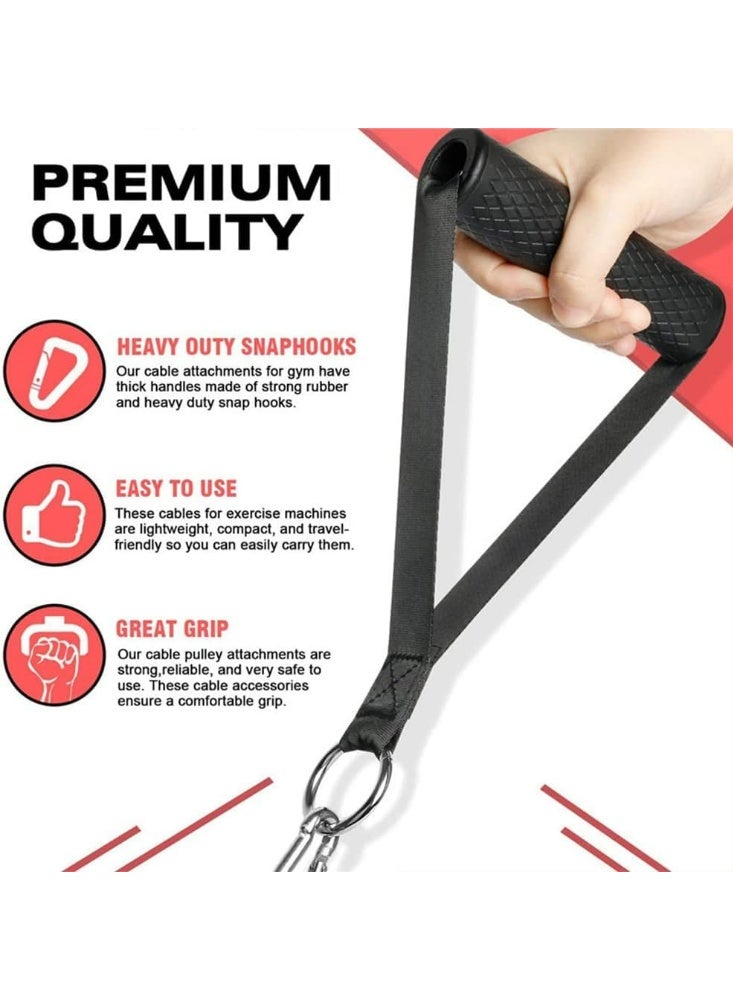 CMGTYYD Exercise Handle, Heavy Duty Cable Machine Attachment with Solid ABS Core Grips, Compatible with Resistance Bands and Weight Lifting Equipment for Fitness Training and Home Gym - Image 4