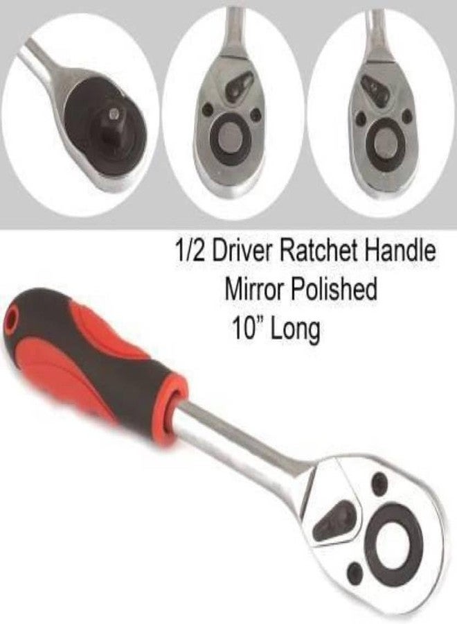 EPITECH MART Fixed Square 1/4 Inches Anti-slip Hand-grip Head Drive Ratchet Wrench Repair Tools - Image 5